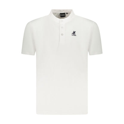 White Cotton Men Polo Shirt