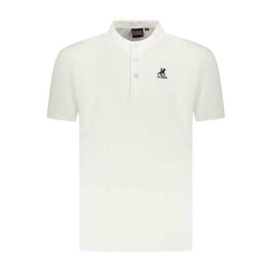 White Cotton Men Polo Shirt