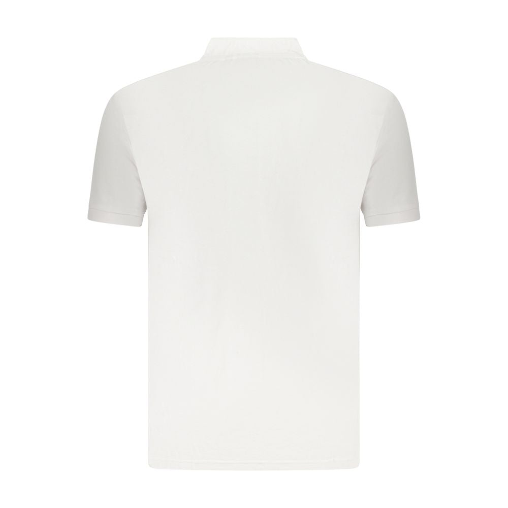 White Cotton Men Polo Shirt