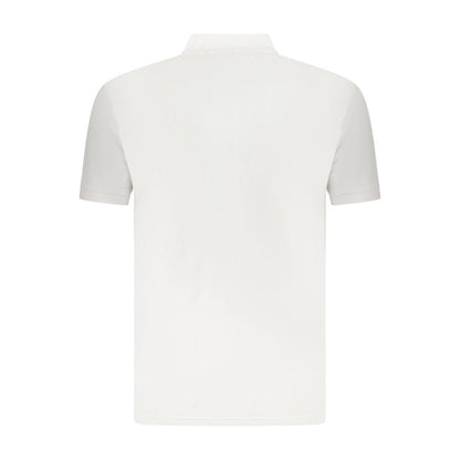 White Cotton Men Polo Shirt