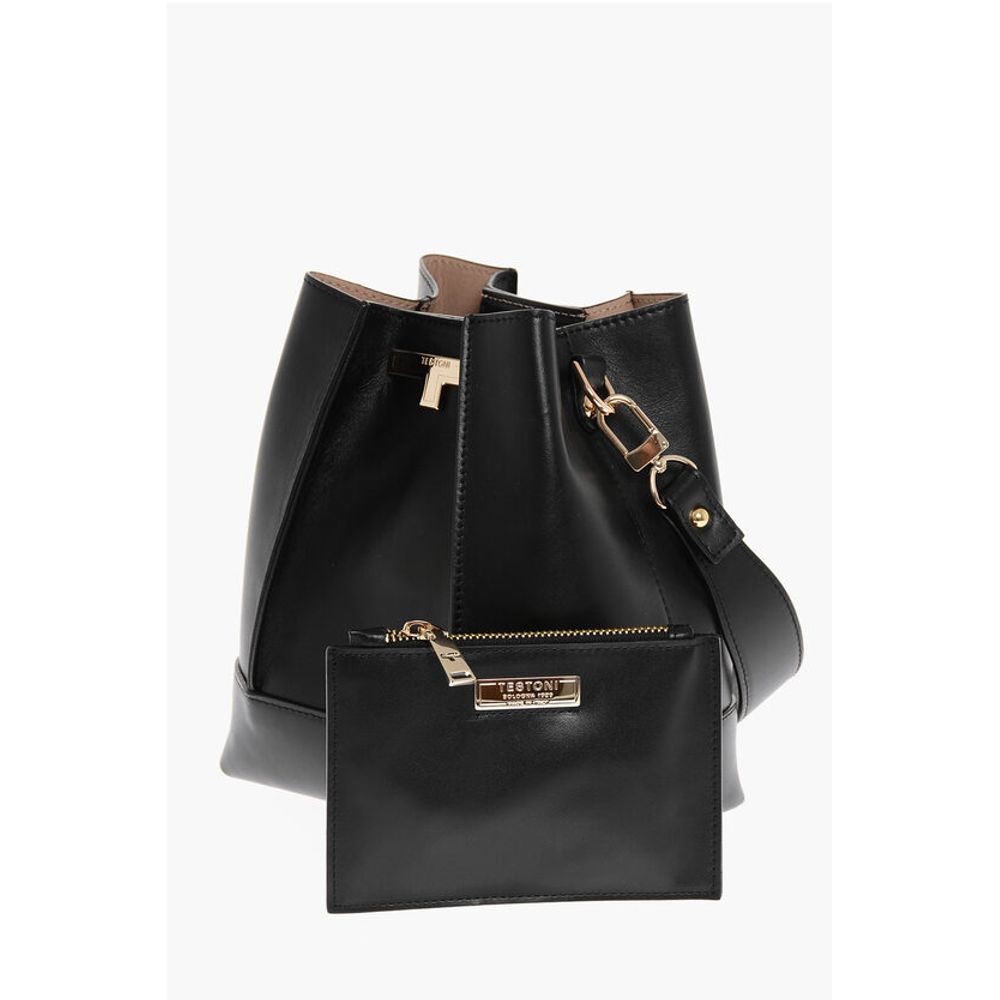 Leather LINDA Shoulder Bag with Removable Strap