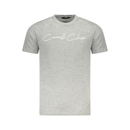 Gray Cotton Men T-Shirt