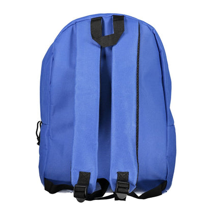 Blue Polyester Men Backpack