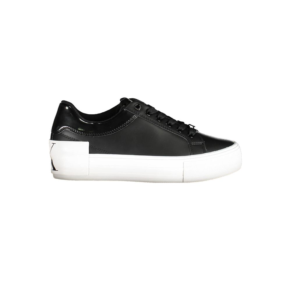 Black Polyester Sneaker