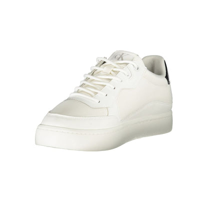 White Polyester Men Sneaker