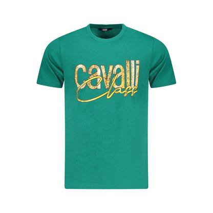 Green Cotton Men T-Shirt