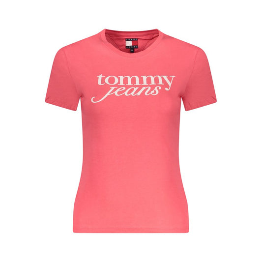 Pink Cotton Women T-Shirt