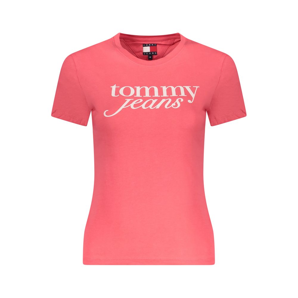 Pink Cotton Women T-Shirt