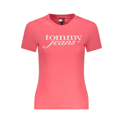 Pink Cotton Women T-Shirt