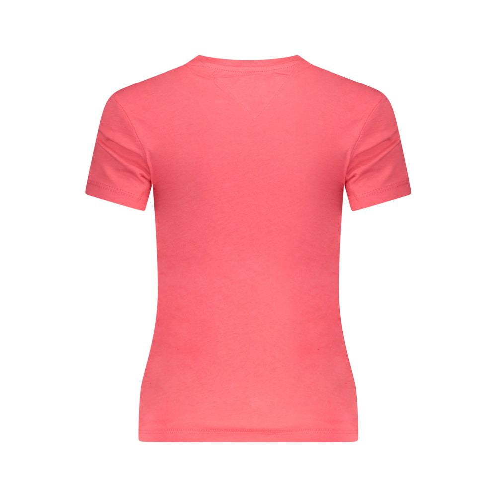 Pink Cotton Women T-Shirt