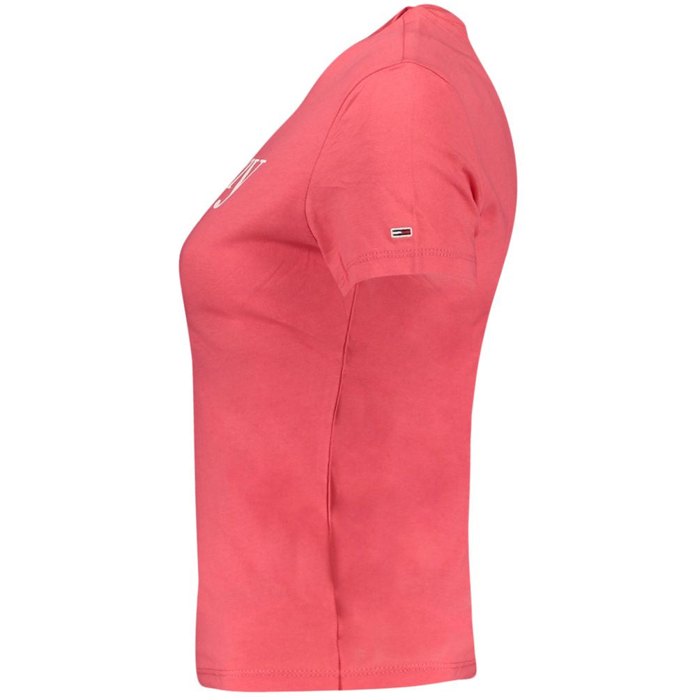 Pink Cotton Women T-Shirt