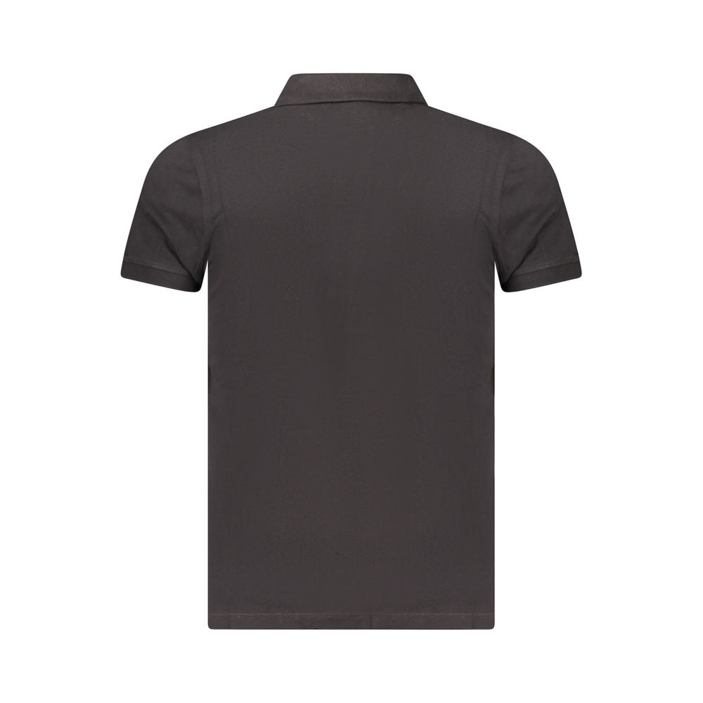 Black Cotton Men Polo Shirt