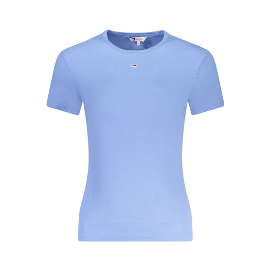 Blue Cotton Women T-Shirt