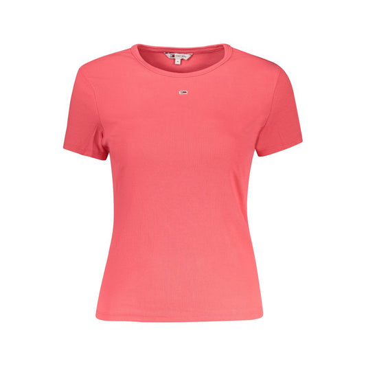 Pink Cotton Women T-Shirt