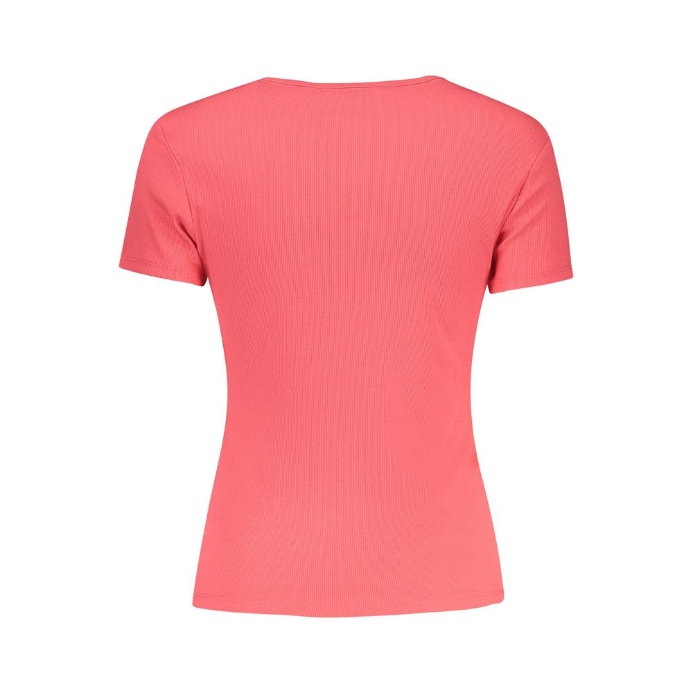 Pink Cotton Women T-Shirt