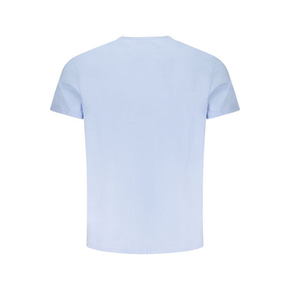 Blue Cotton Men T-Shirt