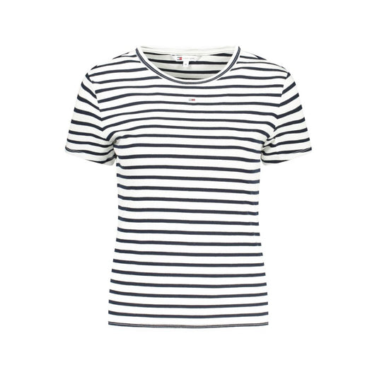 White Cotton Women T-Shirt