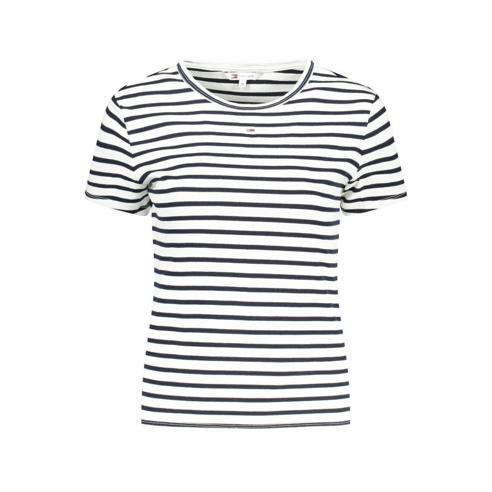 White Cotton Women T-Shirt