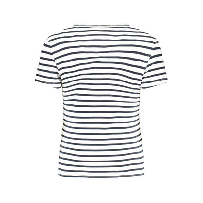 White Cotton Women T-Shirt