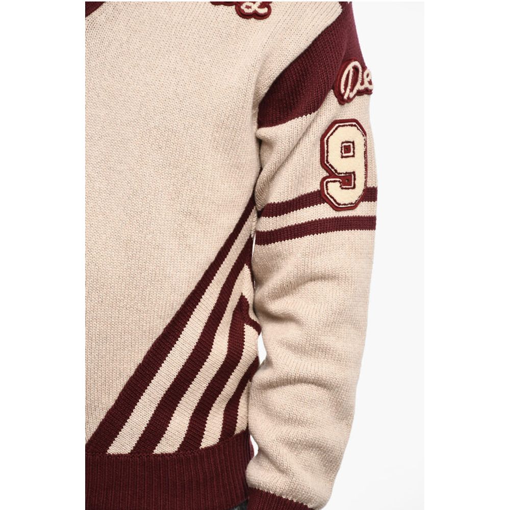 V-Neck Sweater with Contrasting Trims