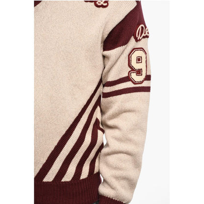 V-Neck Sweater with Contrasting Trims