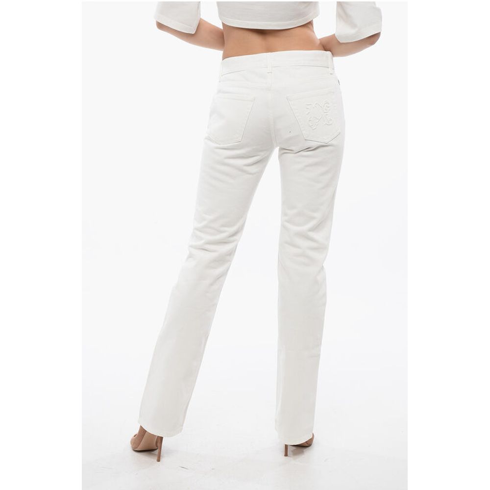 Straight Fit Jeans Embroidered Logo