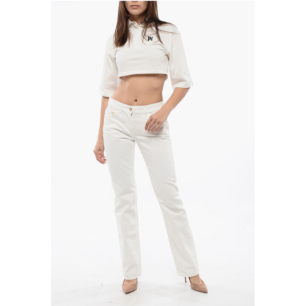 Straight Fit Jeans Embroidered Logo