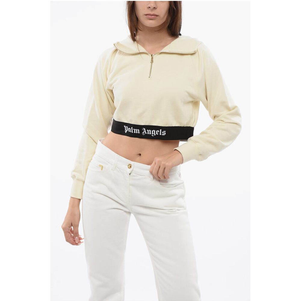 Brushed Cotton Hoodie With Logoed Band