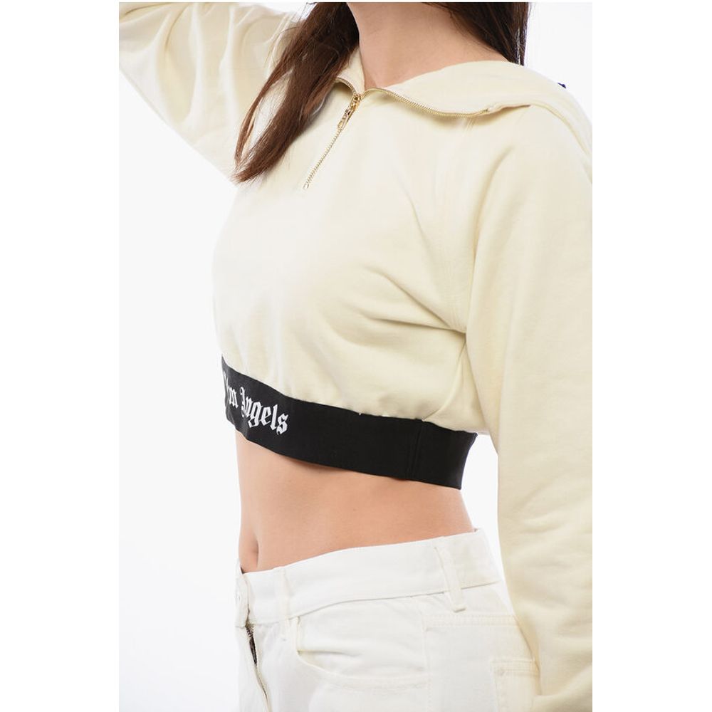 Brushed Cotton Hoodie With Logoed Band