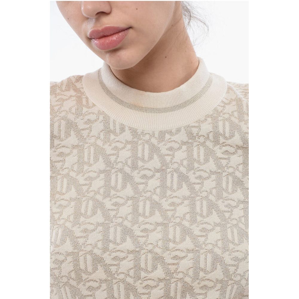 Monogram Jacquard Cropped Top With Logoed Band