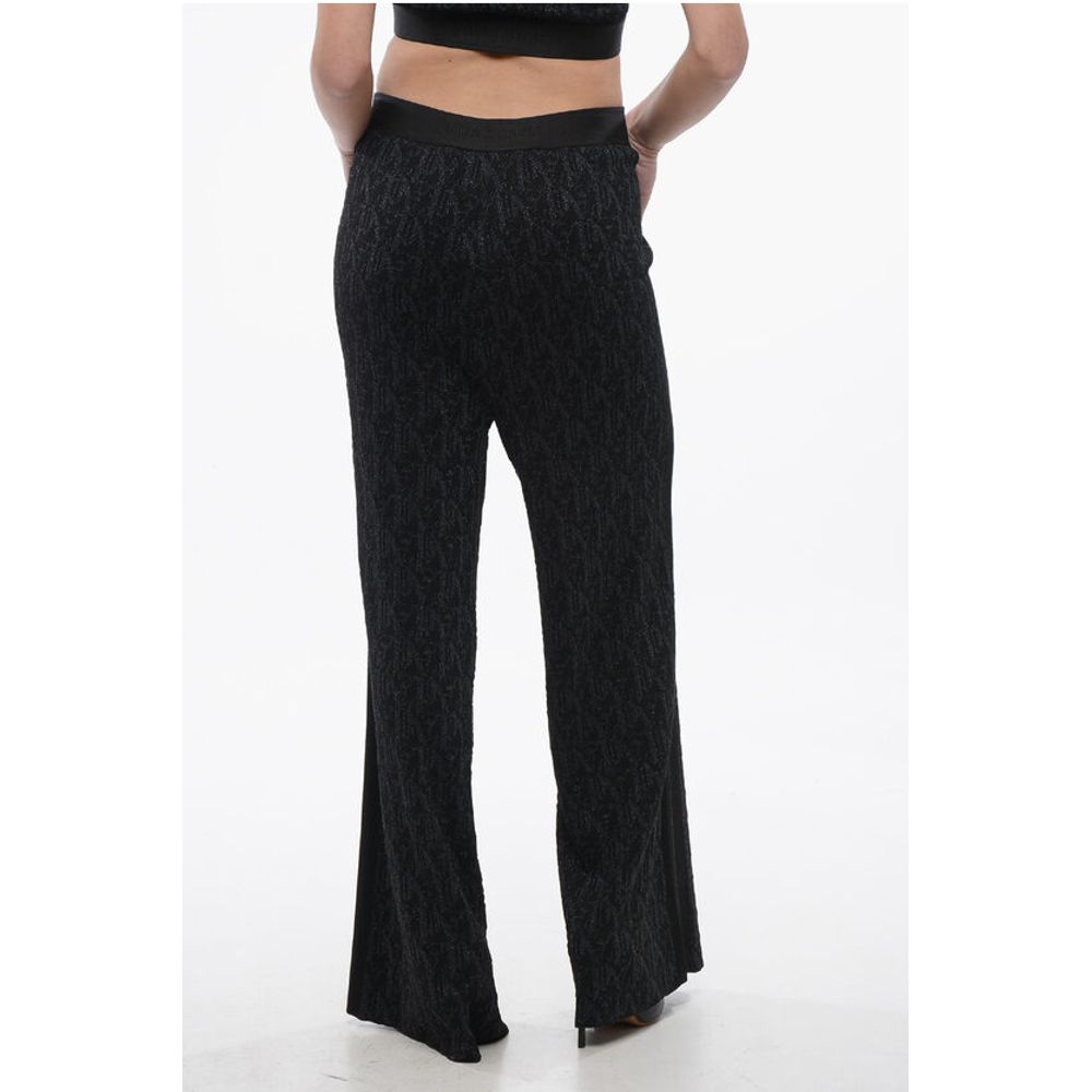 Monogram Lurex Pants with Elastic Waistband