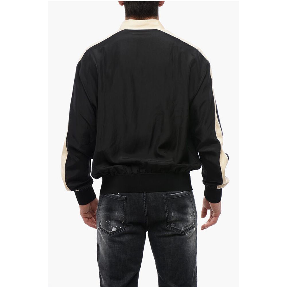 Satin Club Shirt with Zip
