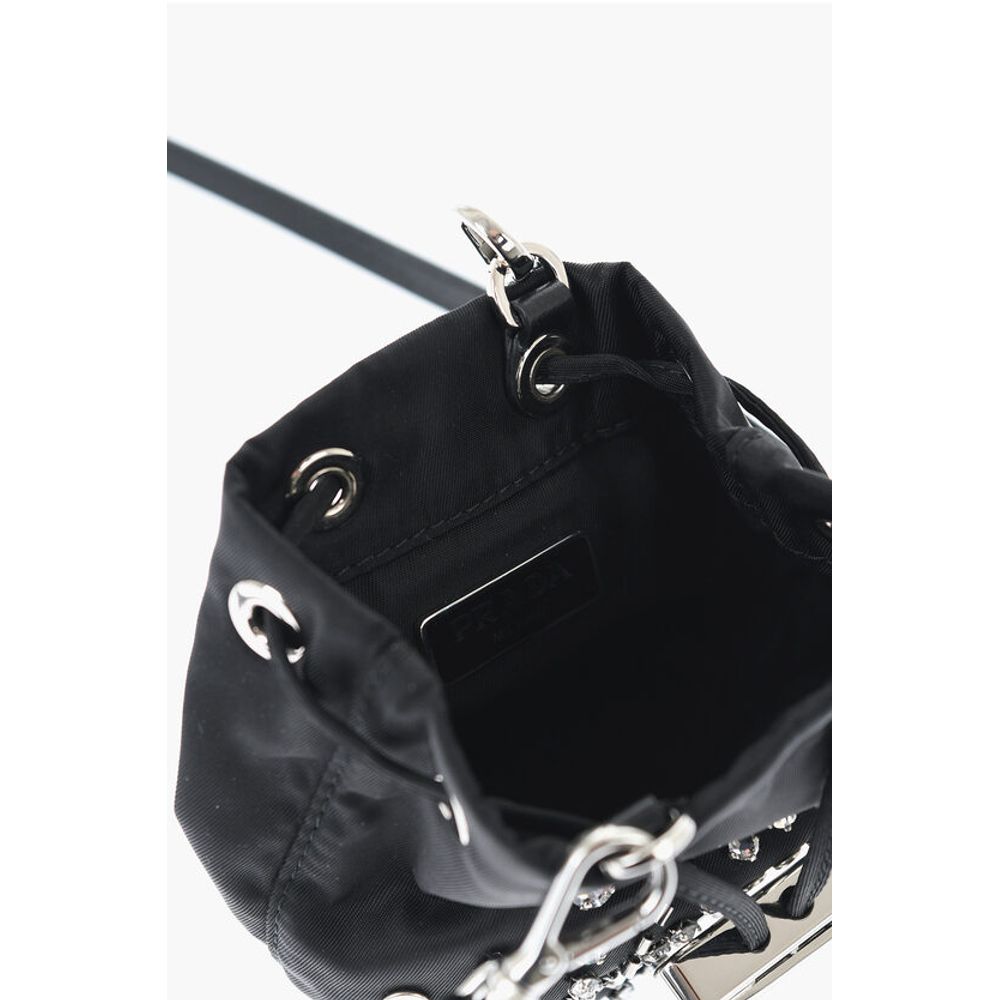 Nylon Studded Pouch with Rhinestones