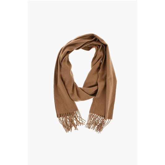 Solid Color Cashmere BIVER Scarf with Fringes
