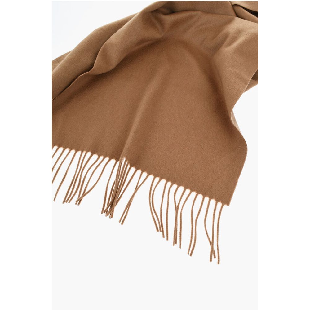 Solid Color Cashmere BIVER Scarf with Fringes