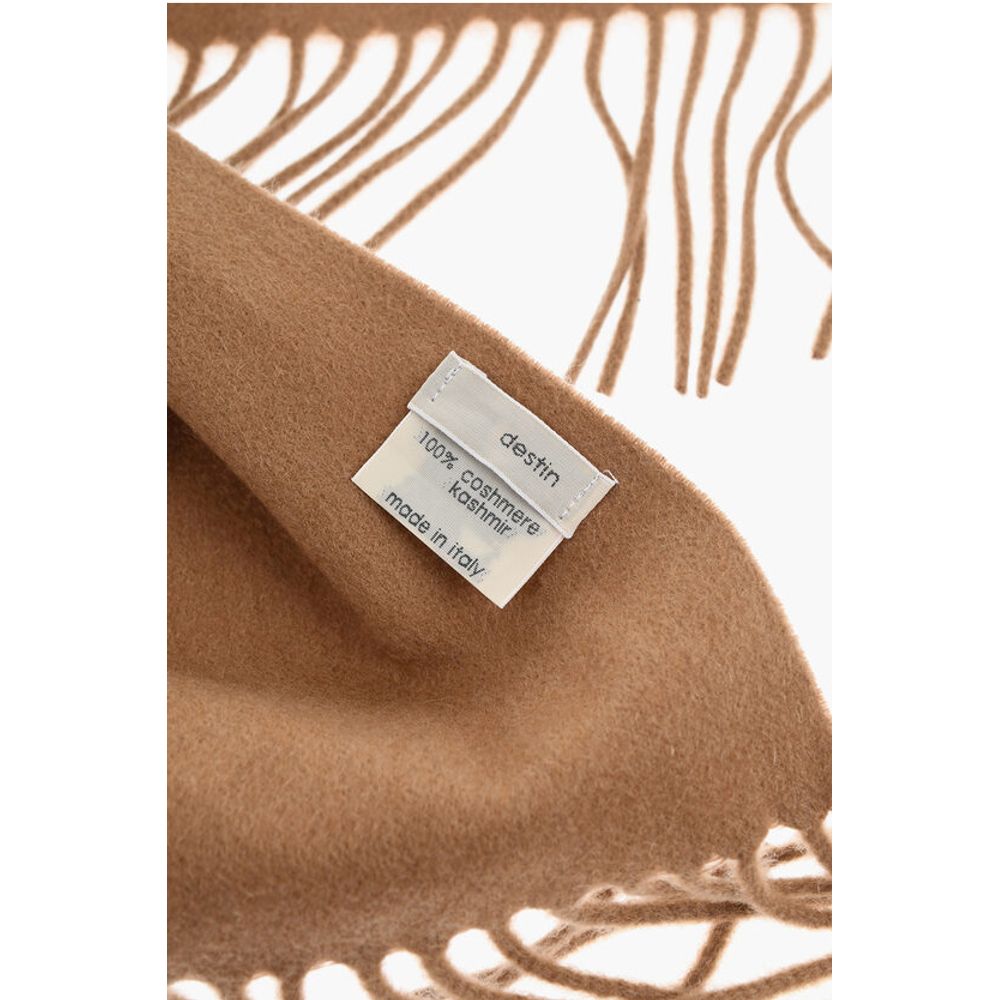 Solid Color Cashmere BIVER Scarf with Fringes