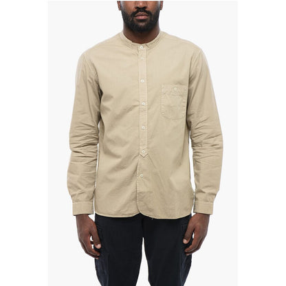Korean Neckline Linen Shirt