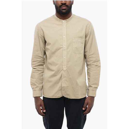 Korean Neckline Linen Shirt