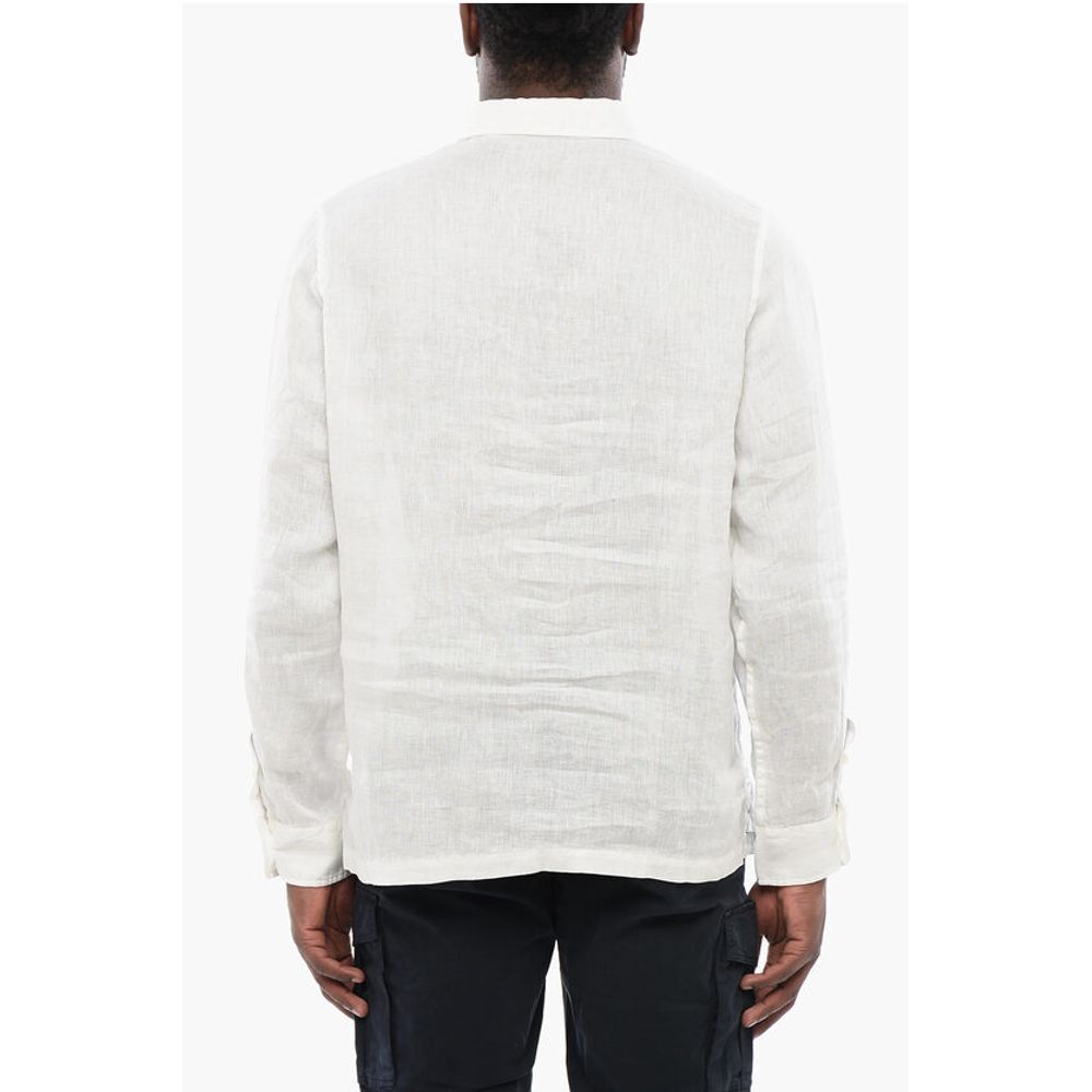 Polo Neckline Linen Shirt