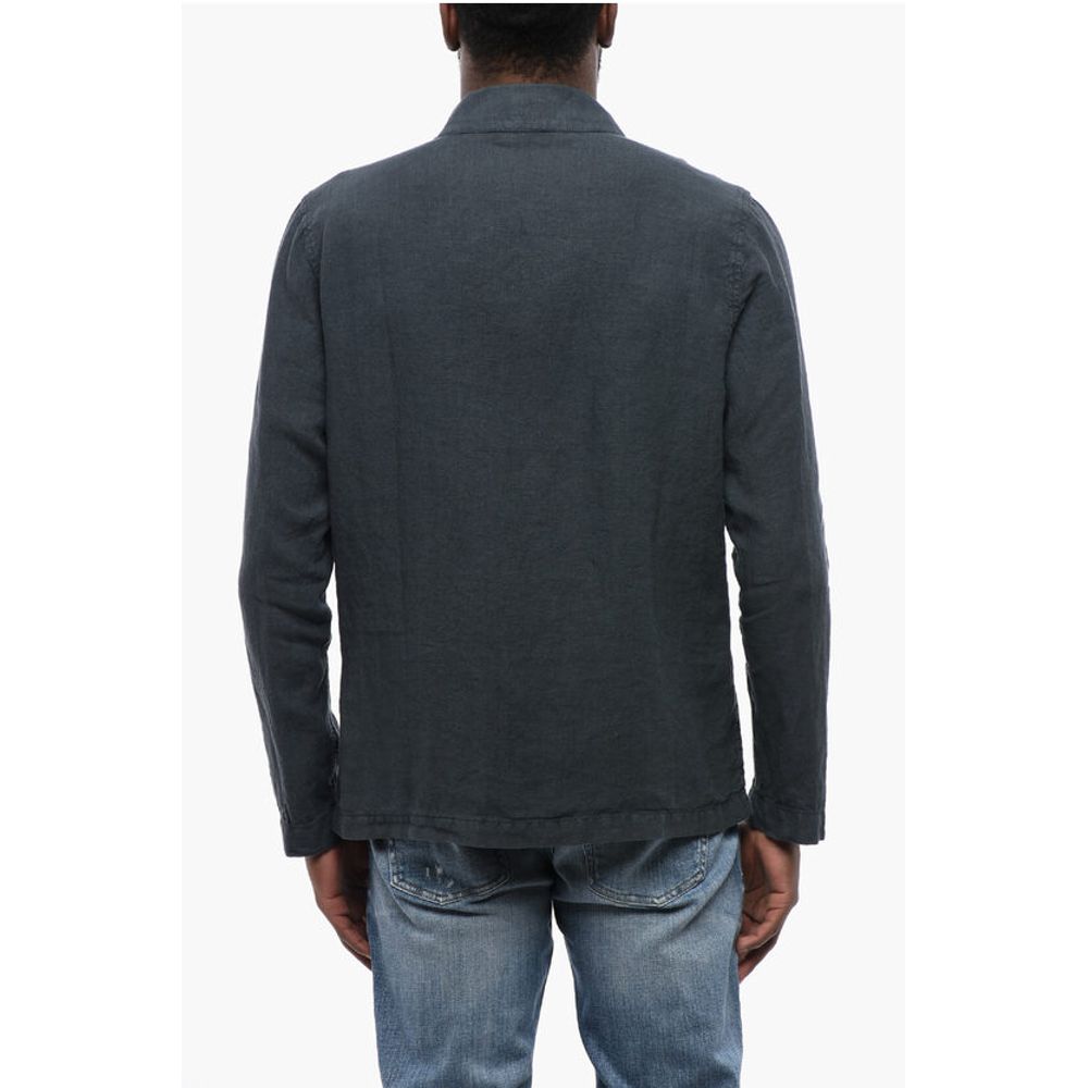 Linen DERBY Overshirt with Patch Pockets