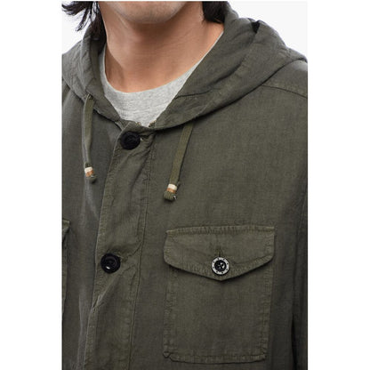 Linen Sahariana Blazer with Hood