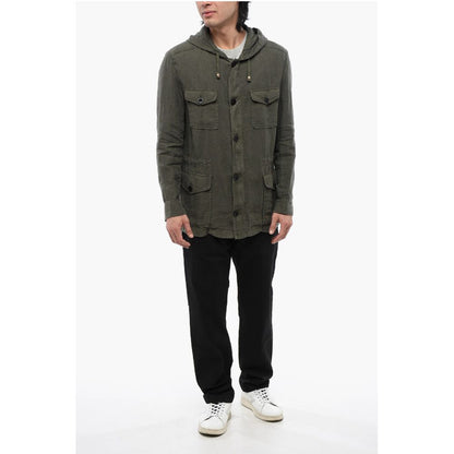 Linen Sahariana Blazer with Hood