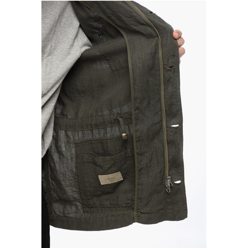 Linen Sahariana Blazer with Hood