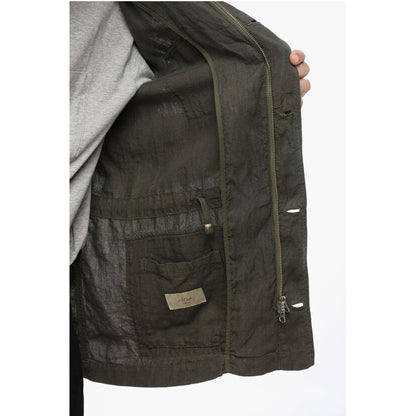 Linen Sahariana Blazer with Hood