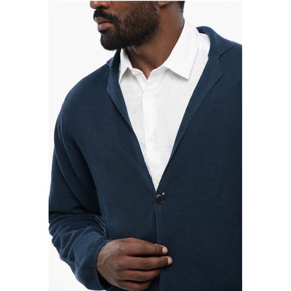 Linen-blended Cardigan with Lapel