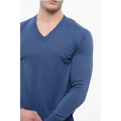 Linen-blended V neckline Sweater