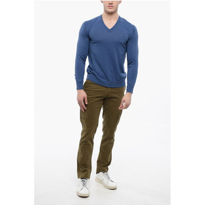 Linen-blended V neckline Sweater