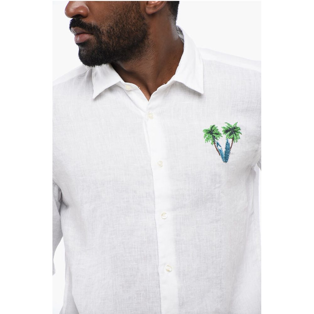 Embroidered Linen Shirt