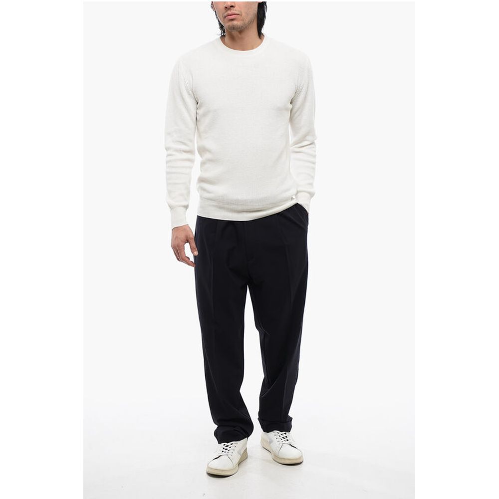 Linen-blended Crewneck Sweater