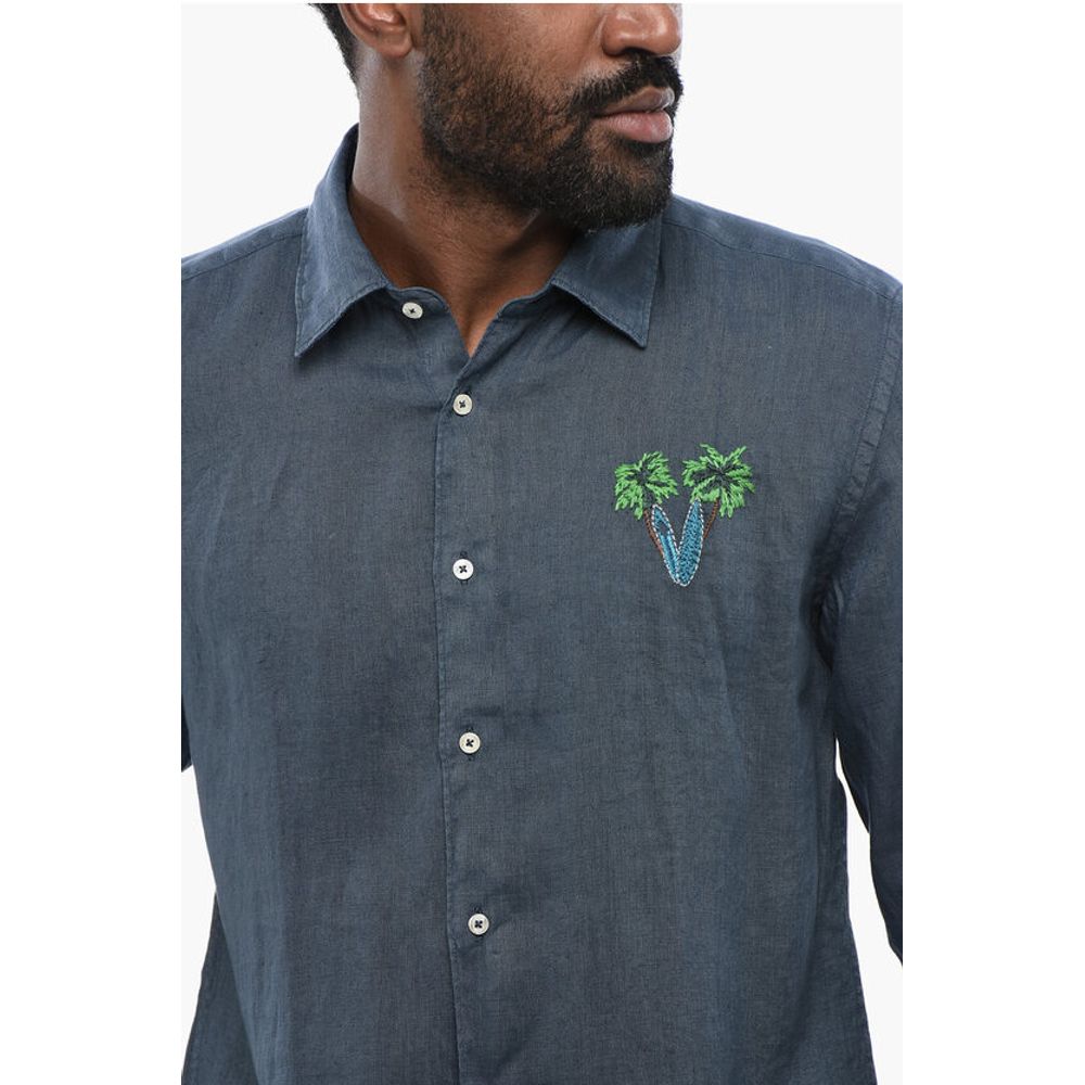 Embroidered Linen Shirt
